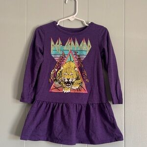 Def Leppard Purple Long Sleeve Kids Tee